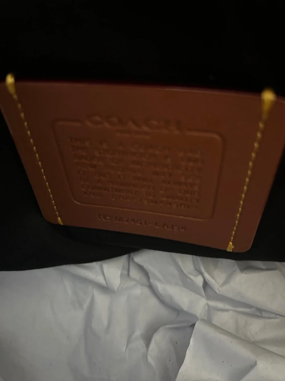 COACH NWT Wesley Tote Black Wash Denim - Picture 5 of 7